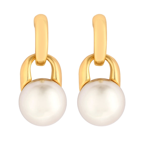 Jon Richard Gold Plated And Pearl Mini Drop Earrings