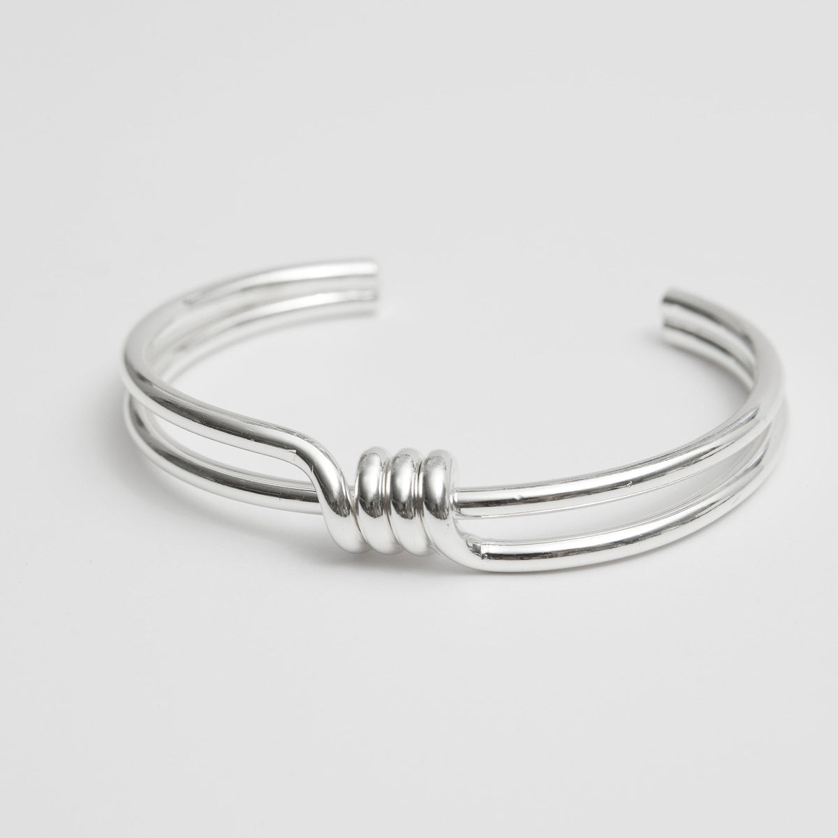 Jon Richard Silver Plated Spring Cuff Bangle Bracelet