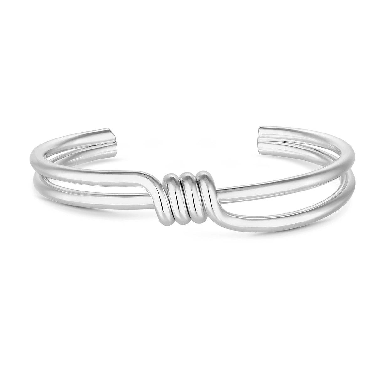 Jon Richard Silver Plated Spring Cuff Bangle Bracelet