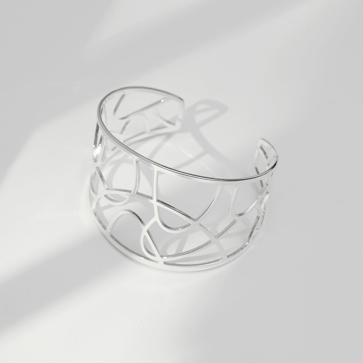Jon Richard Silver Plated Open Cage Cuff Bangle Bracelet