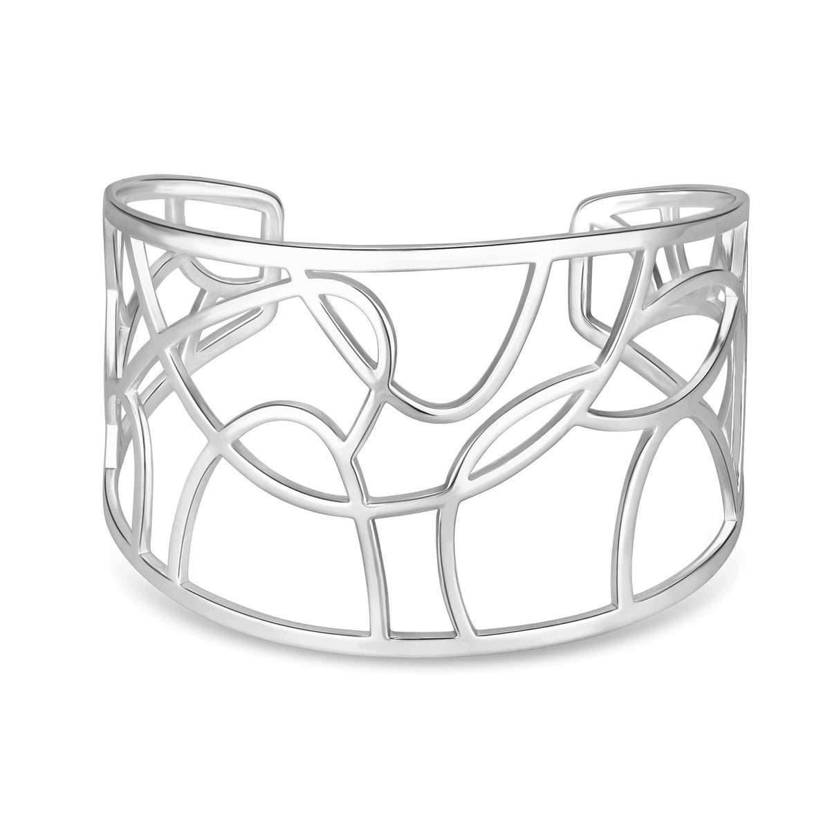 Jon Richard Silver Plated Open Cage Cuff Bangle Bracelet