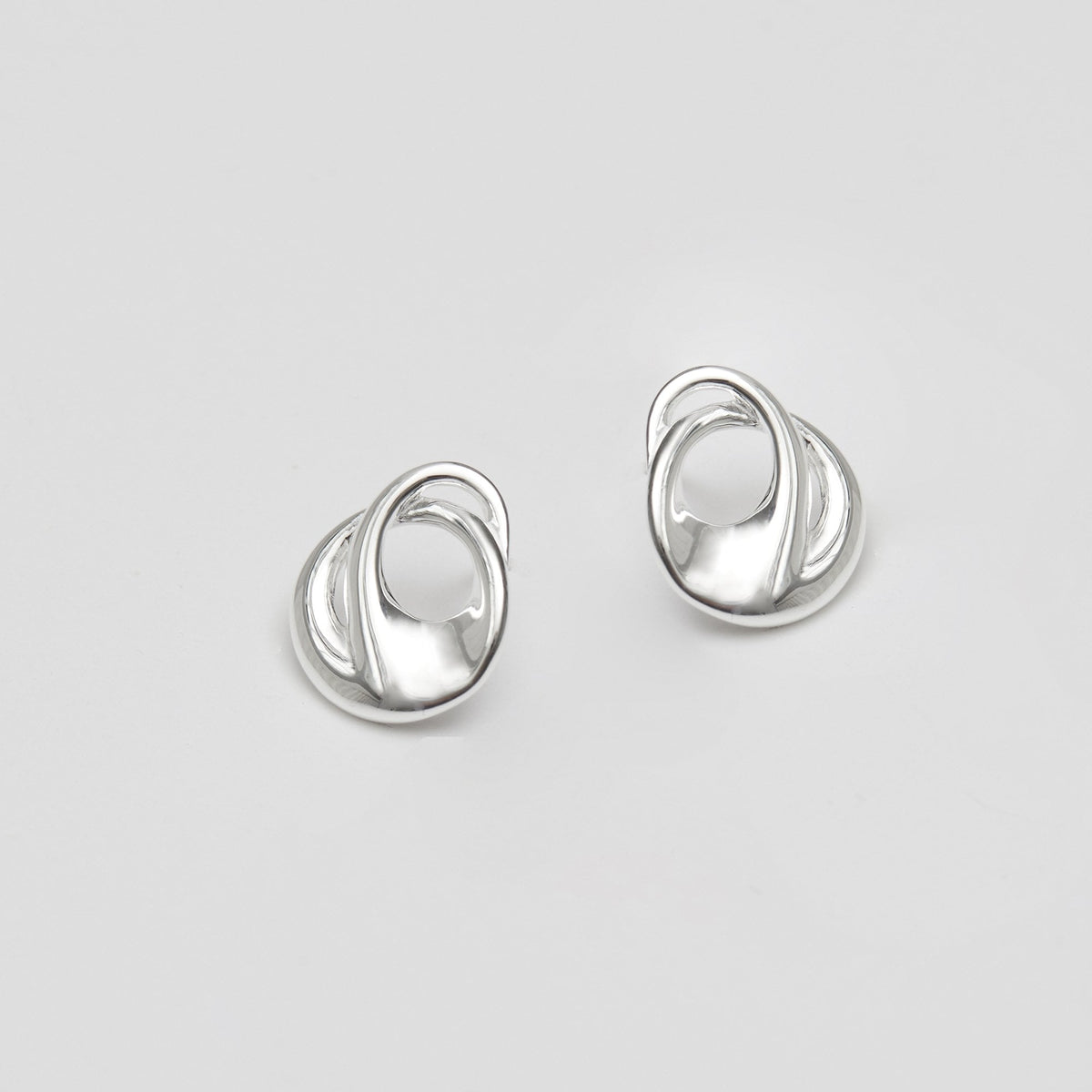 Simply Silver Sterling Silver 925 Organic Twisted Earrings