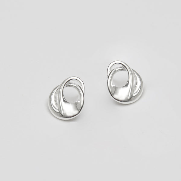 Simply Silver Sterling Silver 925 Organic Twisted Earrings