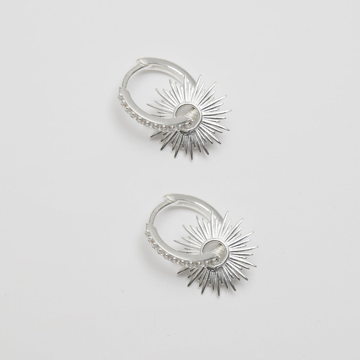 Simply Silver Sterling Silver 925 Starburst Charm Earrings