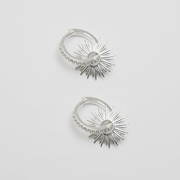 Simply Silver Sterling Silver 925 Starburst Charm Earrings