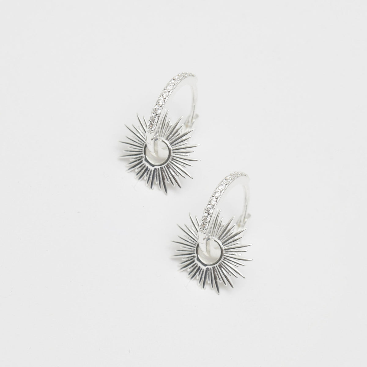 Simply Silver Sterling Silver 925 Starburst Charm Earrings