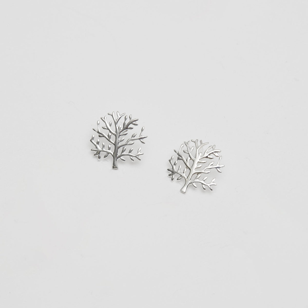 Simply Silver Sterling Silver 925 Tree of Love Stud Earrings