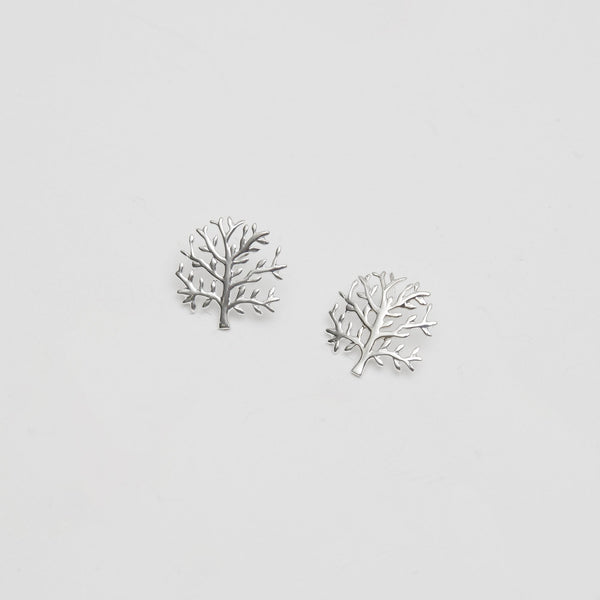 Simply Silver Sterling Silver 925 Tree of Love Stud Earrings