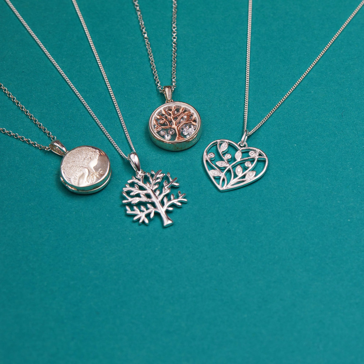 Simply Silver Sterling Silver 925 Tree of Love Pendant Necklace