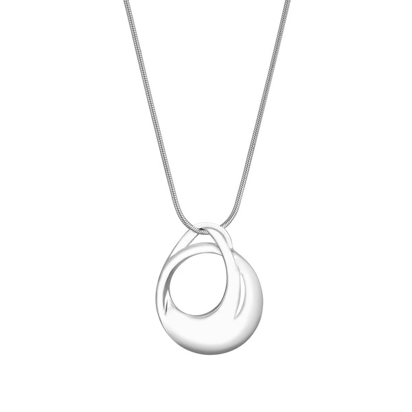 Simply Silver Sterling Silver 925 Organic Twisted Pendant Necklace