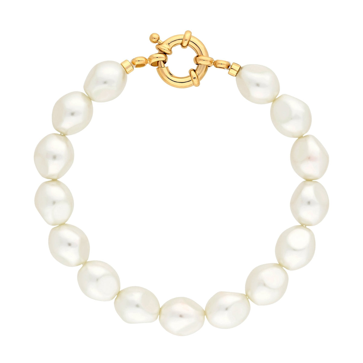 Jon Richard Cream Pearlised Baroque Bracelet
