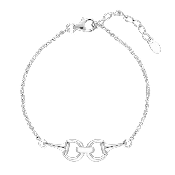Simply Silver Sterling Silver 925 Cubic Zirconia Snaffle Bracelet