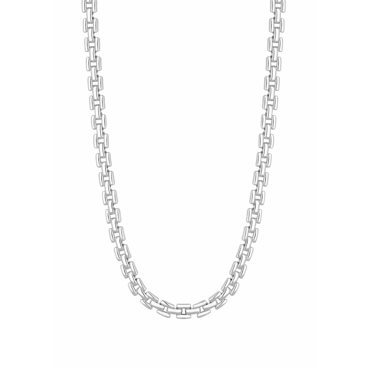Inicio Silver Plated Recycled Gate Chain Necklace - Gift Pouch