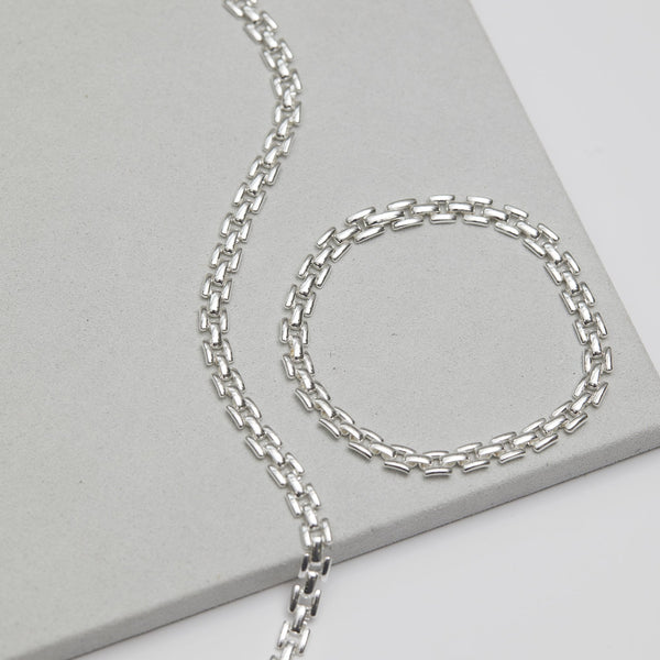 Inicio Silver Plated Recycled Gate Chain Necklace - Gift Pouch