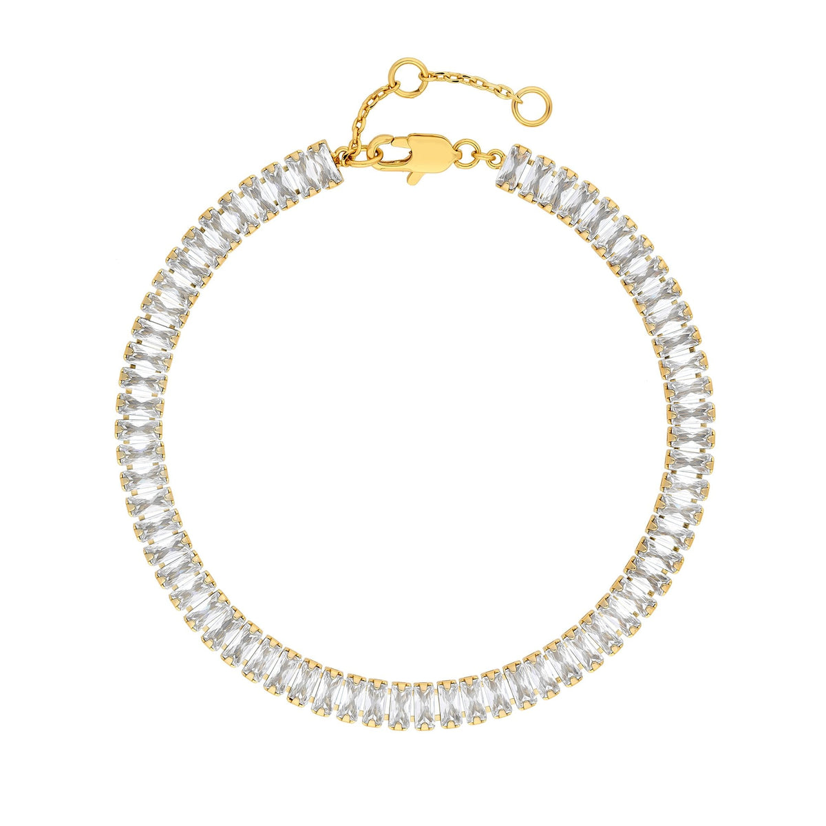 Inicio 14K Gold Plated Recycled Baguette Tennis Bracelet - Gift Pouch