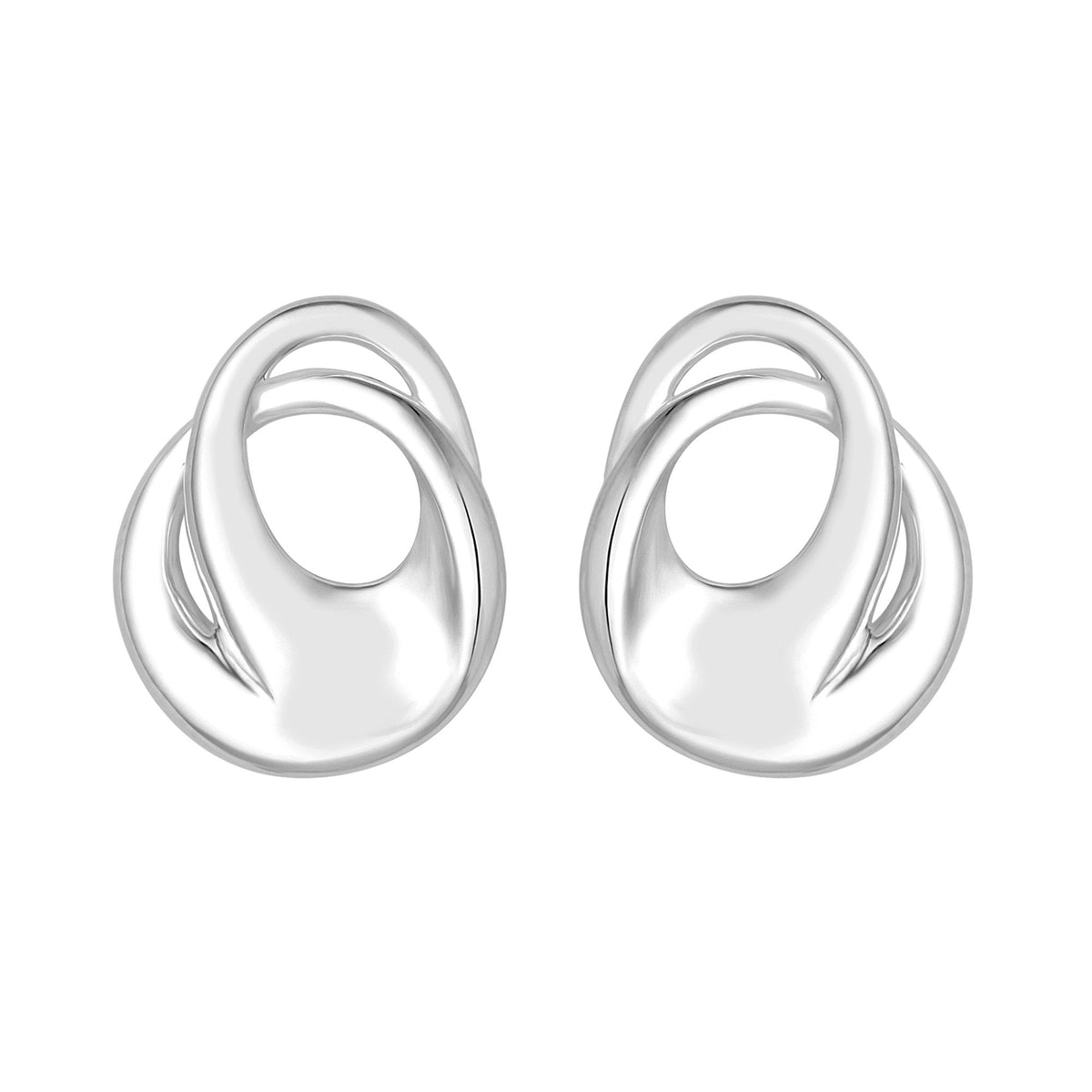 Simply Silver Sterling Silver 925 Organic Twisted Earrings