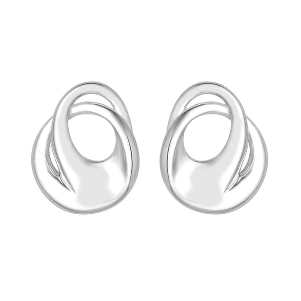 Simply Silver Sterling Silver 925 Organic Twisted Earrings