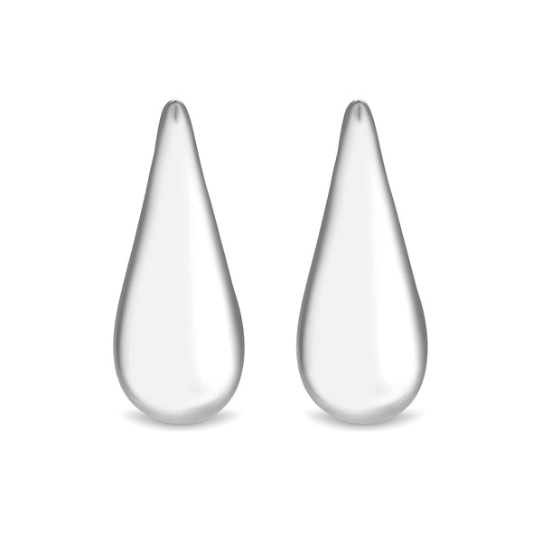 Inicio Recycled Sterling Silver Plated Teardrop Earrings - Gift Pouch