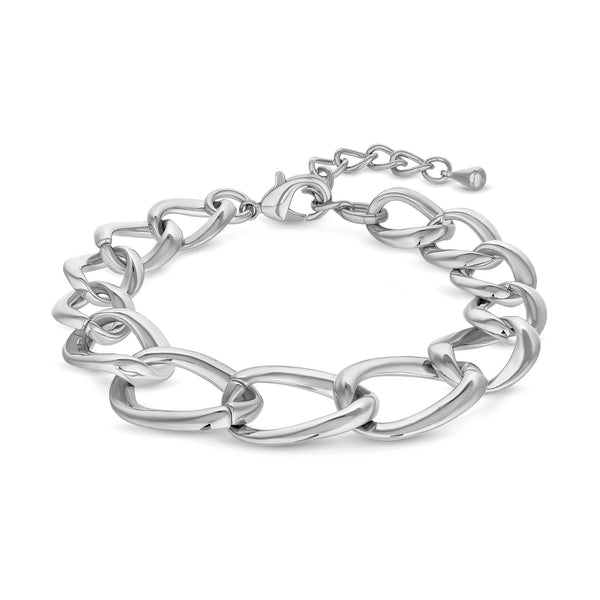 Jon Richard Rhodium Plated Chain Bracelet