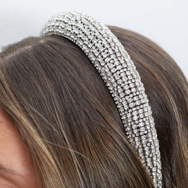 Jon Richard Silver Plated Statement Crystal Headband
