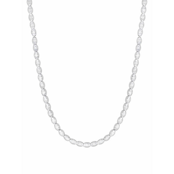 Jon Richard Rhodium Plated And Cubic Zirconia Tennis Necklace - Gift Boxed