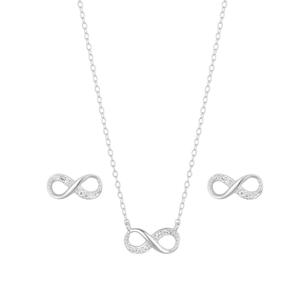 Simply Silver Sterling Silver 925 Infinity Set - Gift Boxed