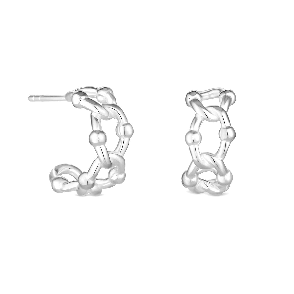 Simply Silver Sterling Silver 925 Wire Hoop Earrings