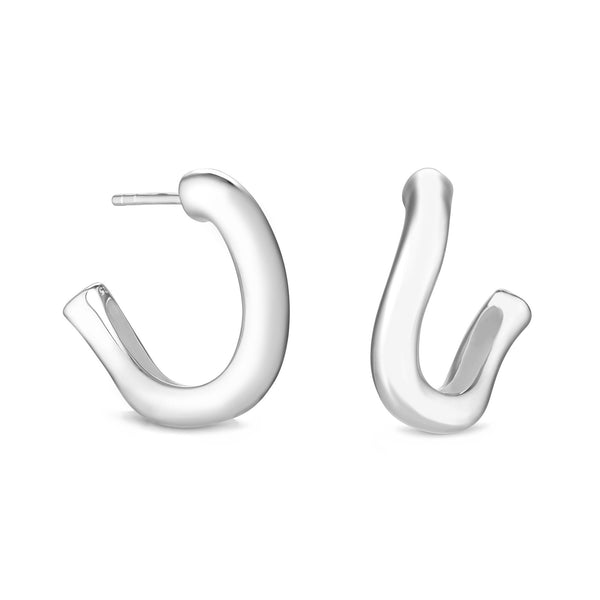 Simply Silver Sterling Silver 925 Twisted Hoop Earrings