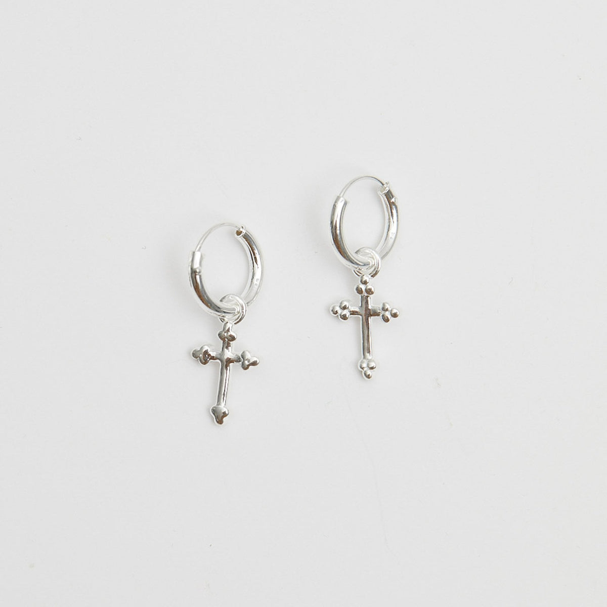 Simply Silver Sterling Silver 925 Charm Cross Earrings