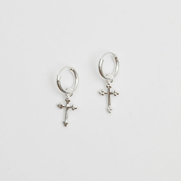 Simply Silver Sterling Silver 925 Charm Cross Earrings