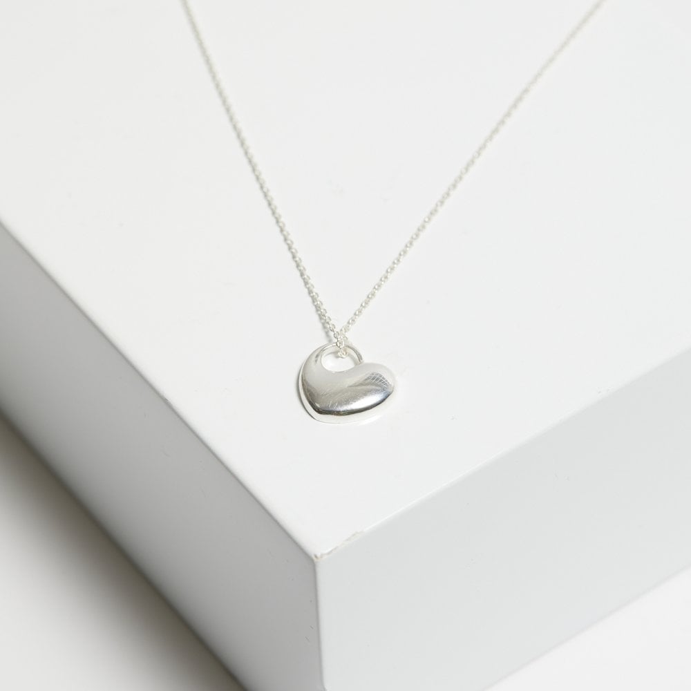 Simply Silver Sterling Silver 925 Polished Heart Pendant Necklace