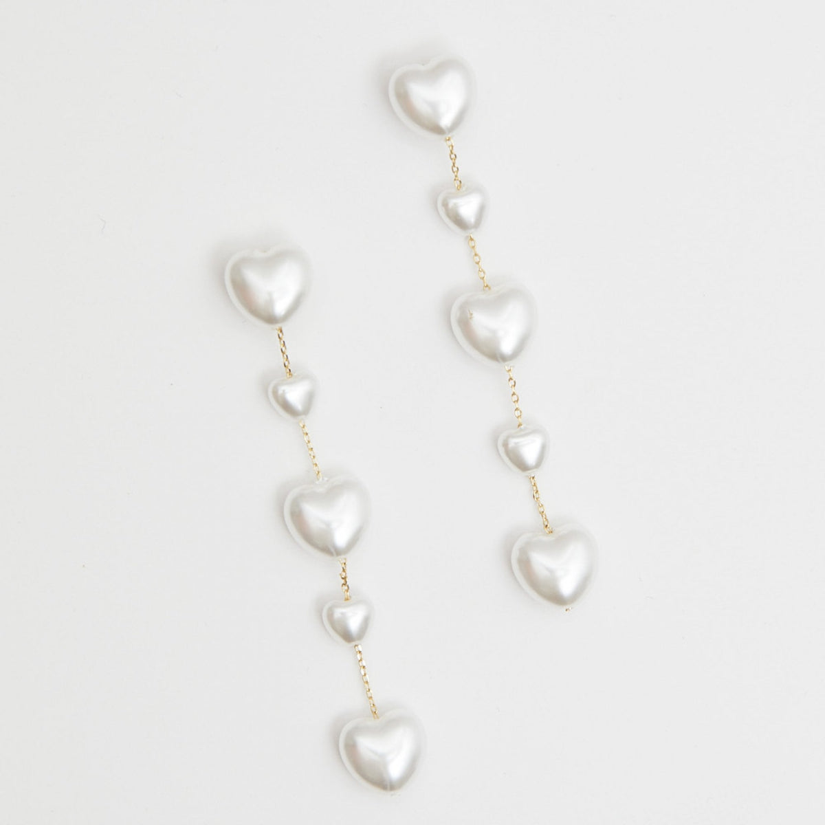 Jon Richard Gold Plated Multi Heart Drop Earrings