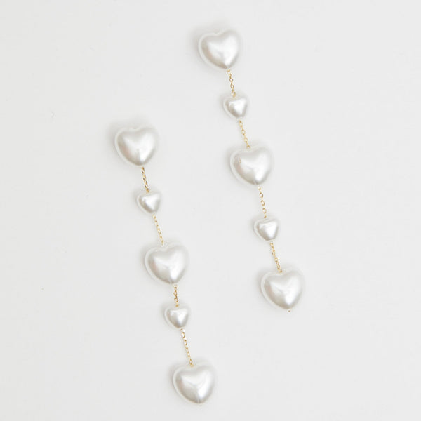 Jon Richard Gold Plated Multi Heart Drop Earrings