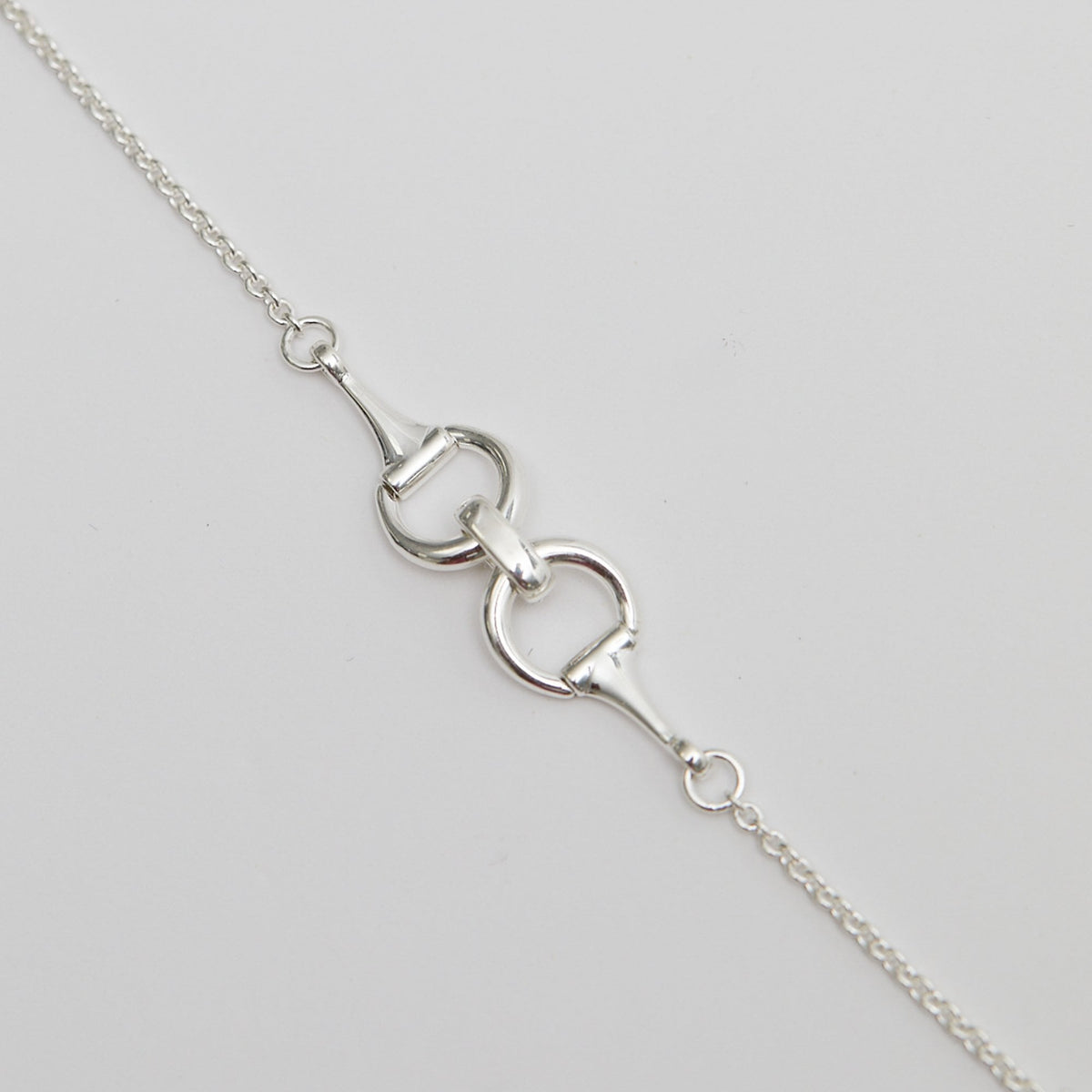 Simply Silver Sterling Silver 925 Cubic Zirconia Snaffle Bracelet