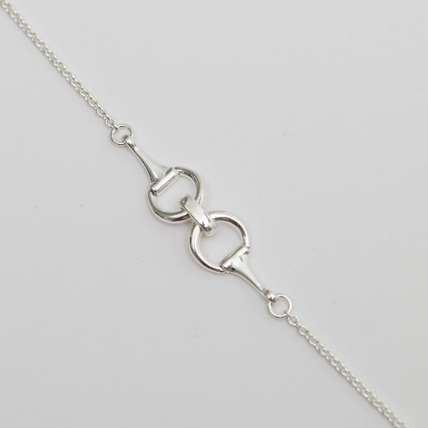 Simply Silver Sterling Silver 925 Cubic Zirconia Snaffle Bracelet