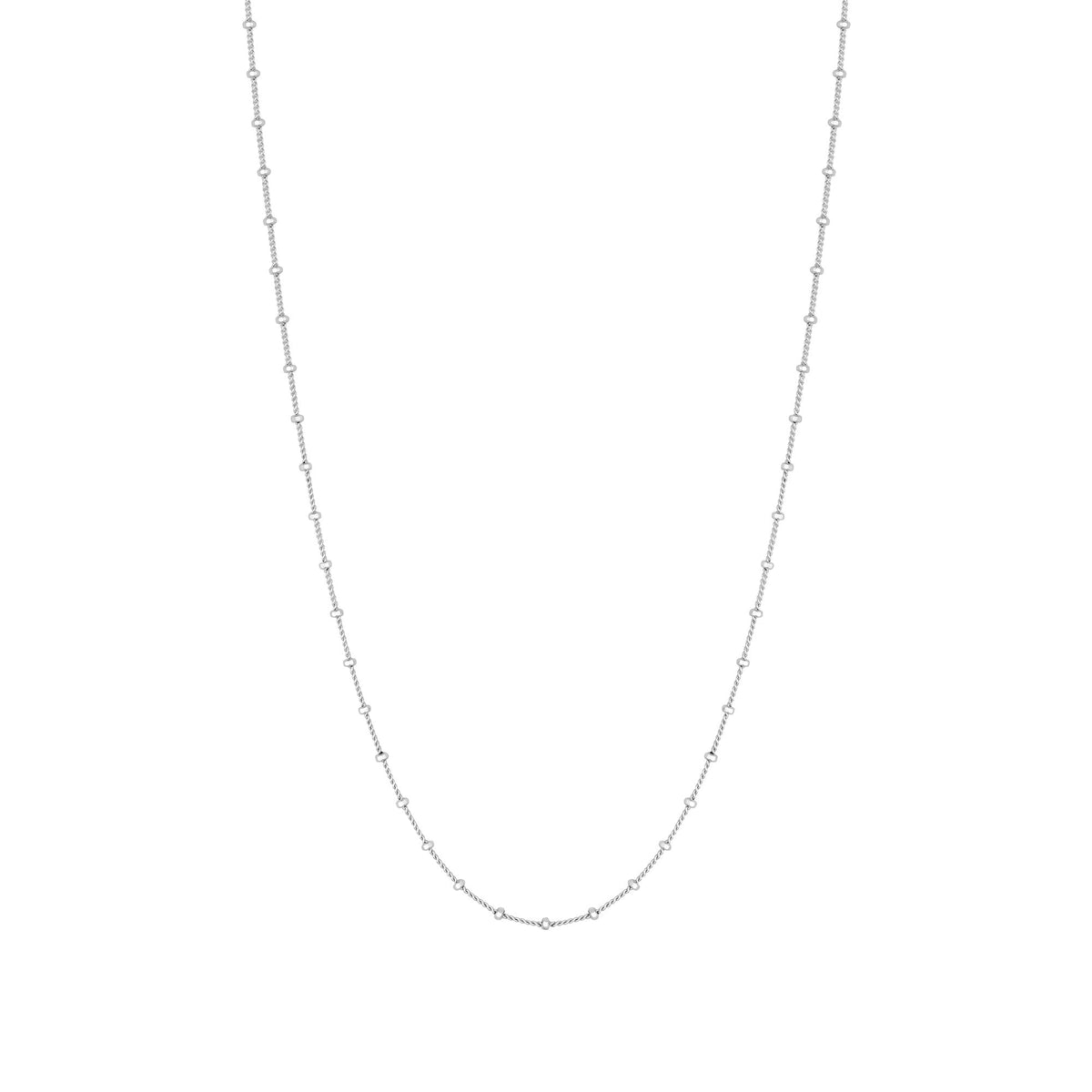 Simply Silver Sterling Silver 925 Fine Station Necklace