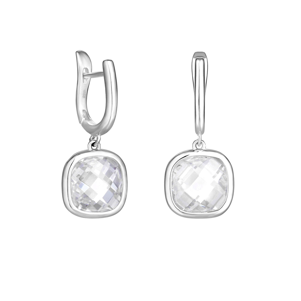 Simply Silver Sterling Silver 925 Cubic Zirconia Hoop Earrings