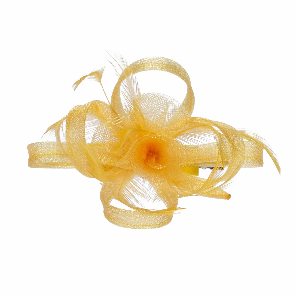 Jon Richard Yellow Small Fascinator Clip