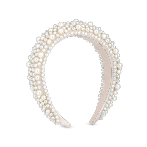 Jon Richard Cream Pearl Embellished Headband
