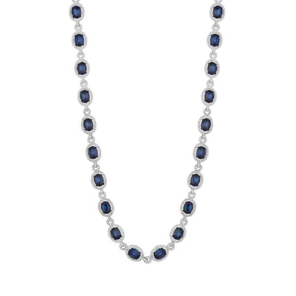 Jon Richard Silver Plated Blue Halo Necklace