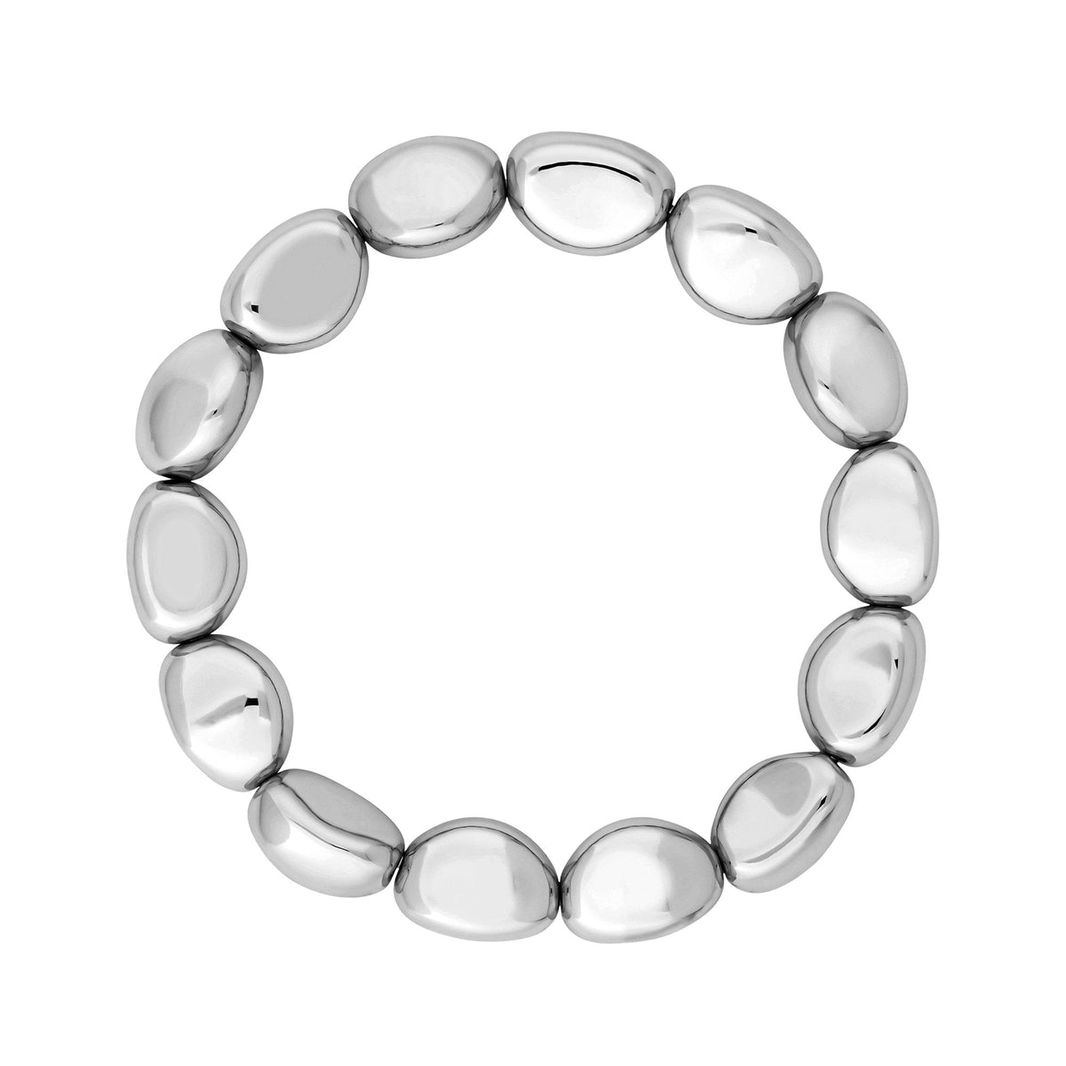 Jon Richard Silver Plated Polished Nugget Bracelet