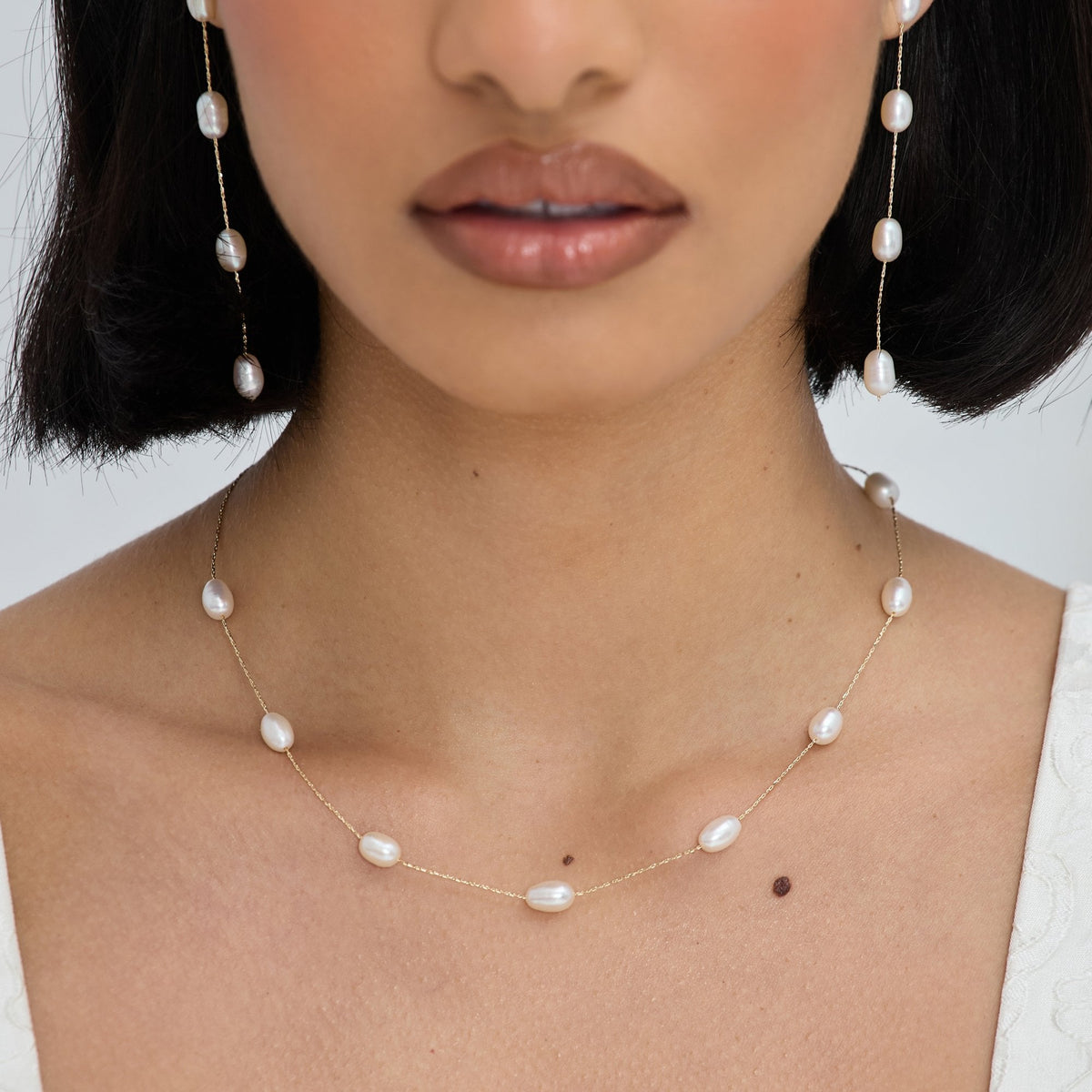 Jon Richard Gold Plated Fine Chain And Freshwater Pearl Necklace