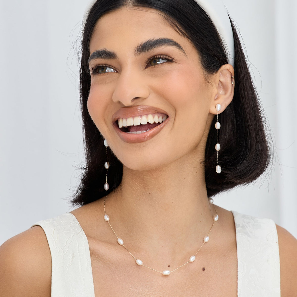 Jon Richard Gold Plated Fine Chain And Freshwater Pearl Necklace