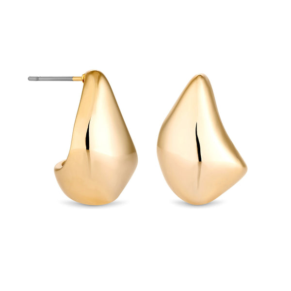 Jon Richard Gold Plated Polished Nugget Stud Earrings