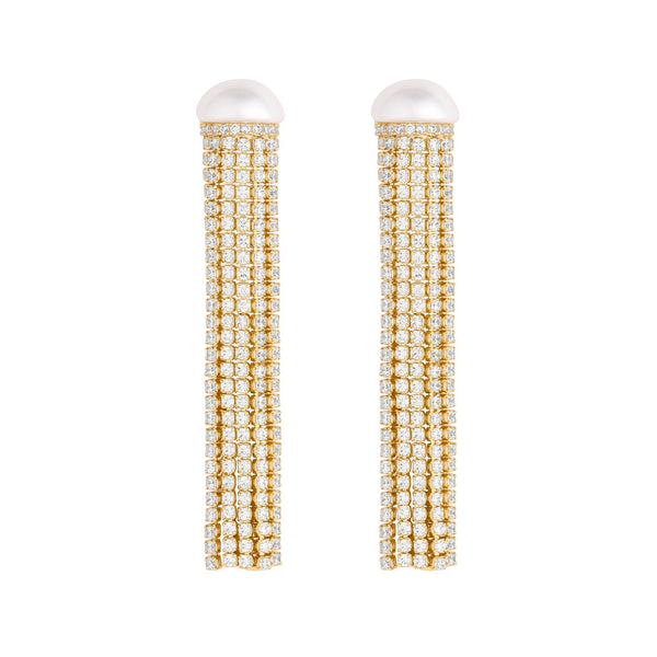 Jon Richard Gold Plated Pearl Shower Drop Earrings