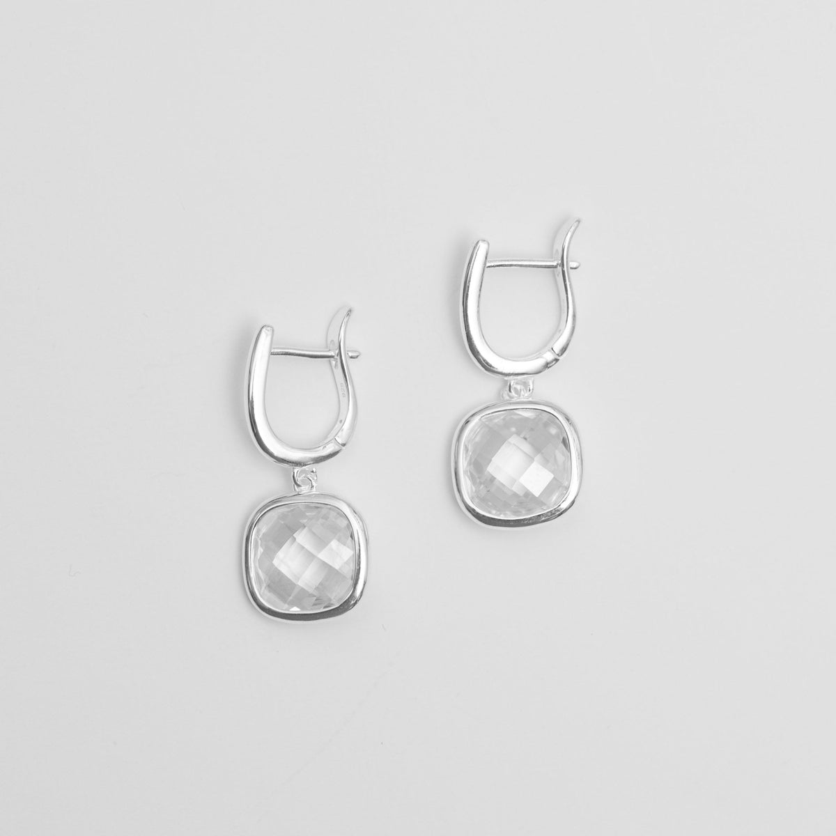 Simply Silver Sterling Silver 925 Cubic Zirconia Hoop Earrings