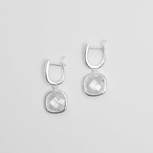 Simply Silver Sterling Silver 925 Cubic Zirconia Hoop Earrings