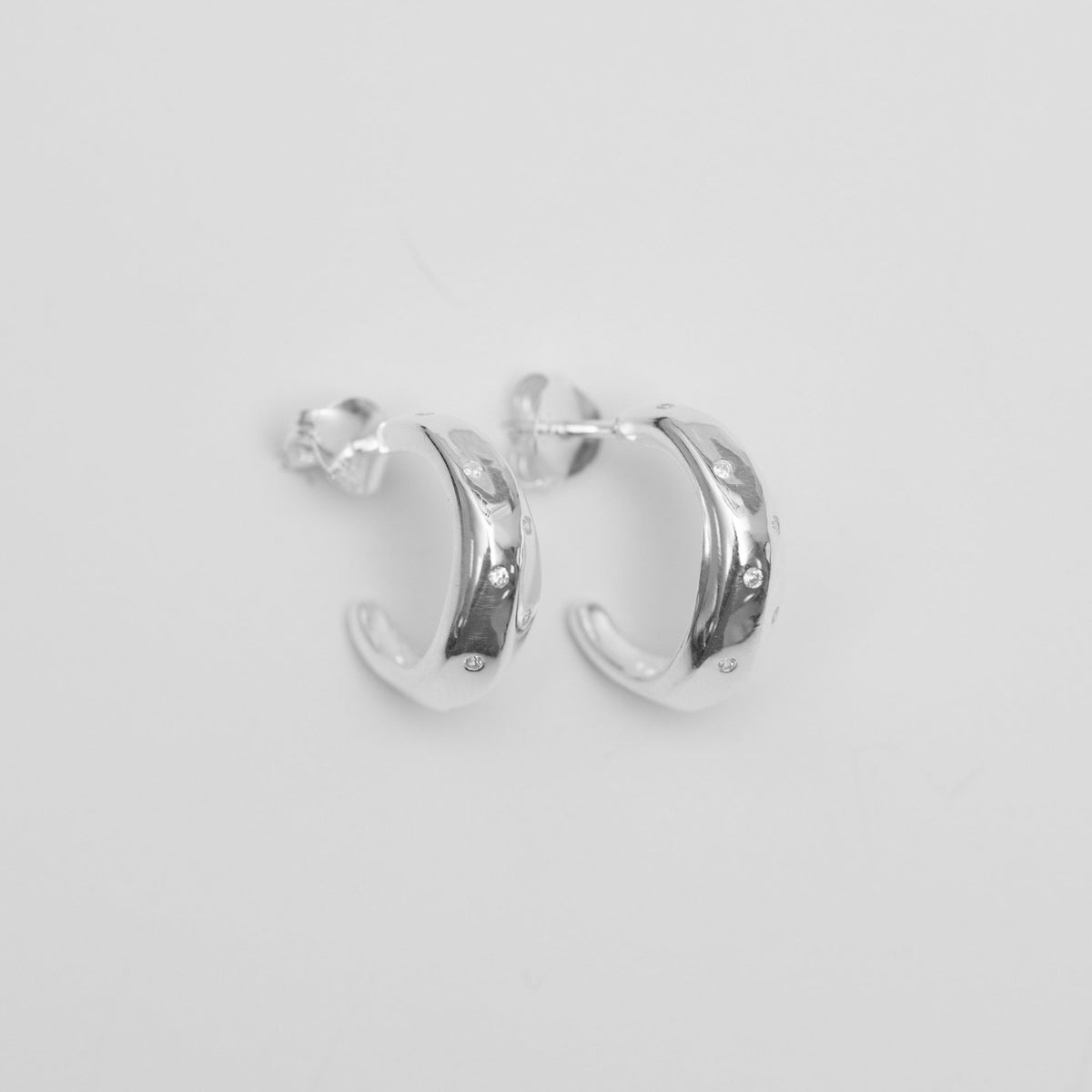 Simply Silver Sterling Silver 925 Multi Stone Hoop Earrings