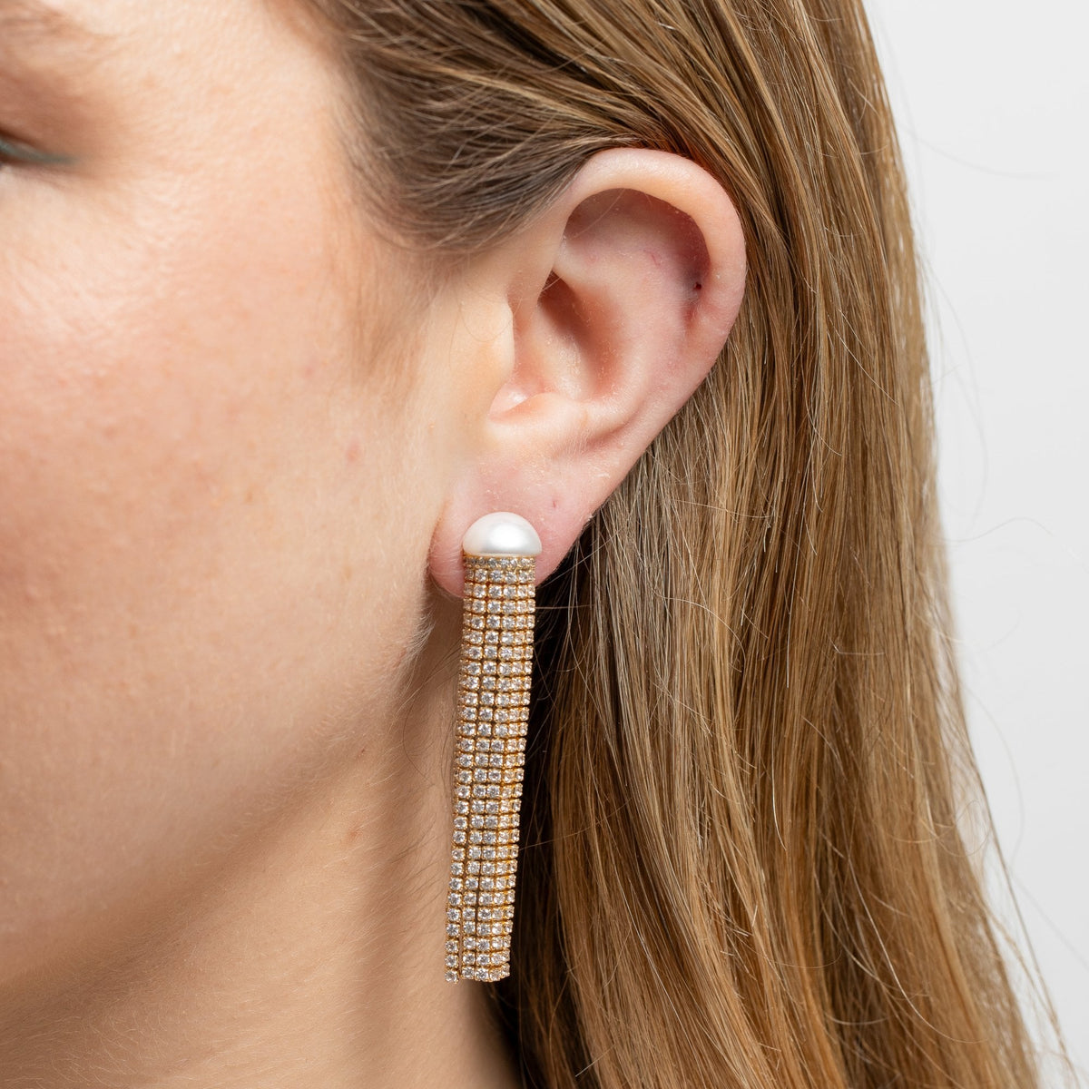 Jon Richard Gold Plated Pearl Shower Drop Earrings