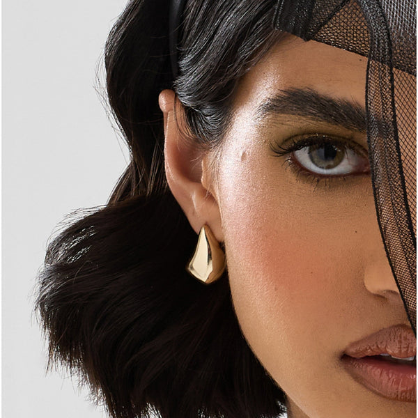 Jon Richard Gold Plated Polished Nugget Stud Earrings